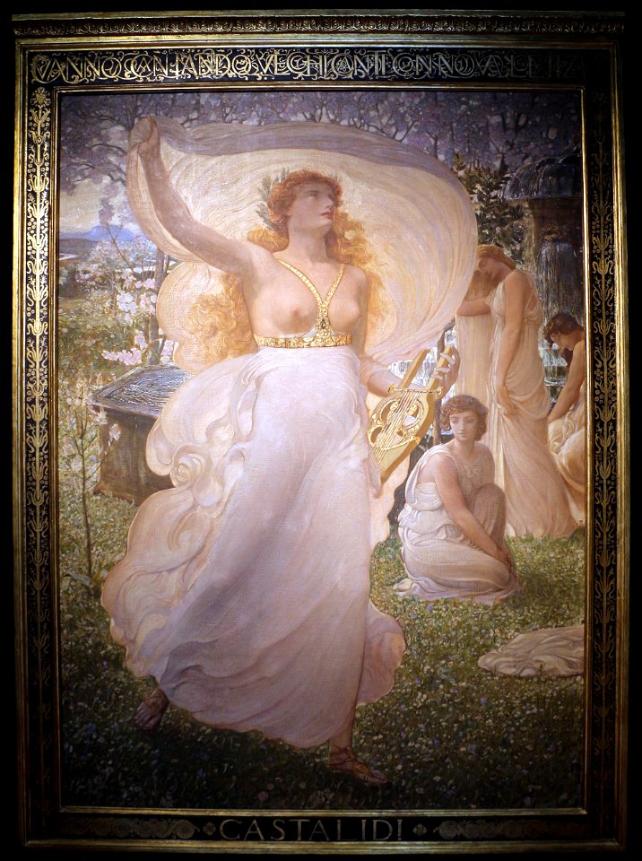 Adolfo de carolis, le castalidi, 1905