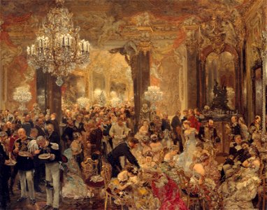 Adolph Menzel - Das Ballsouper - Google Art Project. Free illustration for personal and commercial use.