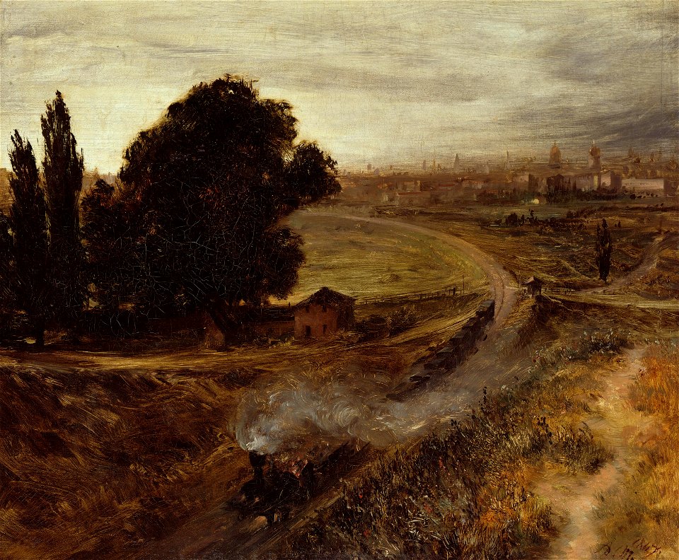 Adolph Menzel - Die Berlin-Potsdamer Bahn - Google Art Project