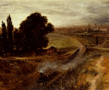 Adolph Menzel - Die Berlin-Potsdamer Bahn - Google Art Project