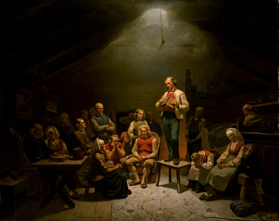 Adolph Tidemand - Low Church Devotion - Google Art Project