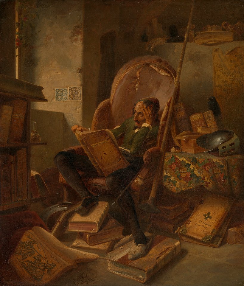 Adolph Schrodter - Don Quichot in zijn studeervertrek - SA 300 - Amsterdam Museum