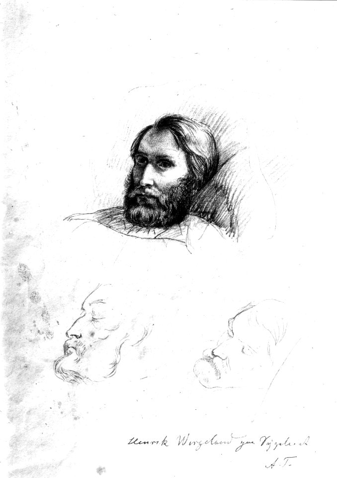Adolph Tidemand - Henrik Wergeland - Norsk portrettarkiv - Riksantikvaren - W000276
