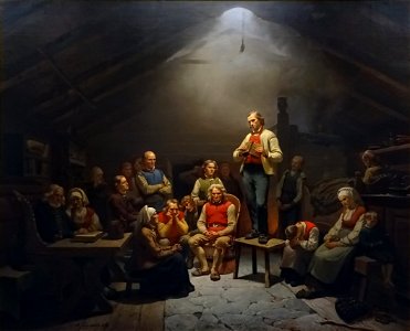 Adolph Tidemand - Die Andacht der Haugianer, 1848