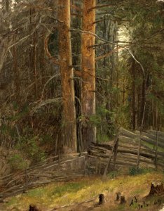 Adolph Tidemand - Skovinteriör (1869)