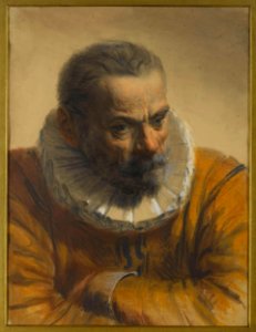 Adolph Menzel - Mężczyzna w renesansowym stroju. Free illustration for personal and commercial use.