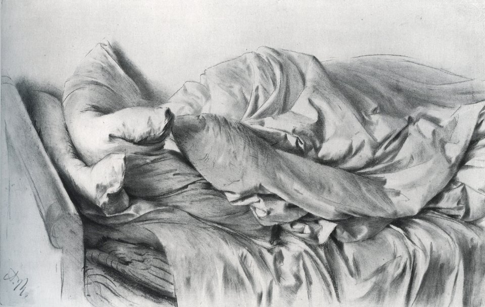 Adolph Menzel - Ungemachtes Bett