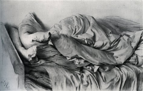 Adolph Menzel - Ungemachtes Bett