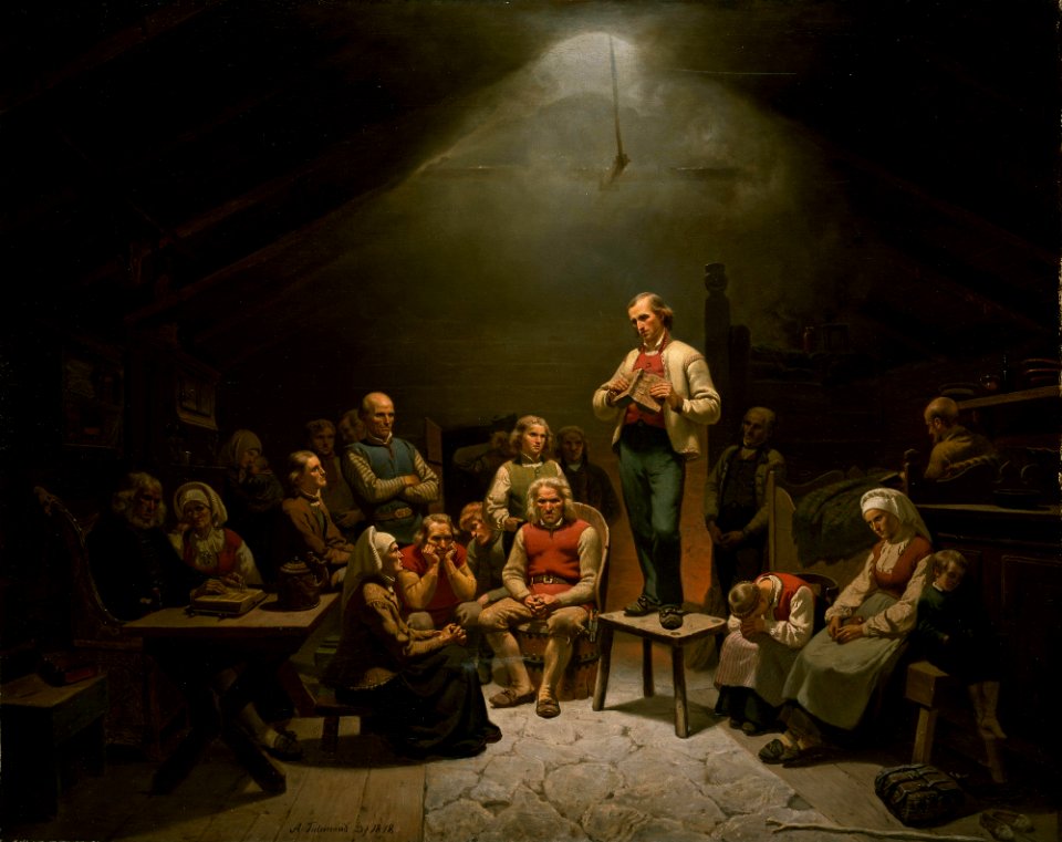 Adolph Tidemand - Low Church Devotion - NG.M.04419 - National Museum of Art, Architecture and Design