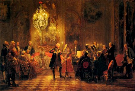Adolph von Menzel - A Flute Concert of Frederick the Great at Sanssouci - WGA15051