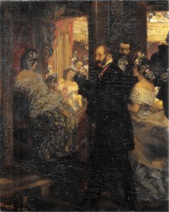 Adolph von Menzel Im Opernhaus. Free illustration for personal and commercial use.
