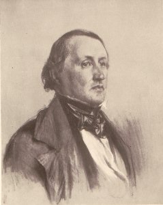 Adolph von Menzel - Bildnis Baron Alexander von Ungern-Sternberg. Pastell
