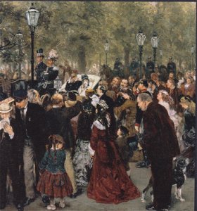Adolph von Menzel - Abreise König Wilhelms I. zur Armee