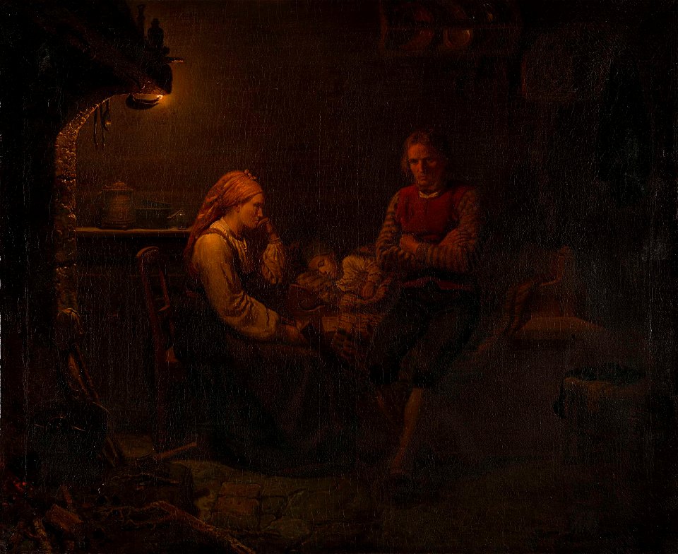 Adolph Tidemand - Het zieke kind - SK-A-1833 - Rijksmuseum