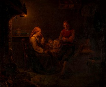 Adolph Tidemand - Het zieke kind - SK-A-1833 - Rijksmuseum