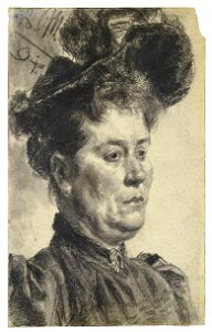 Adolph von Menzel Dame mit Hut