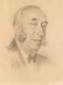 Adolph von Menzel Bildnis eines Herrn mit Whiskers