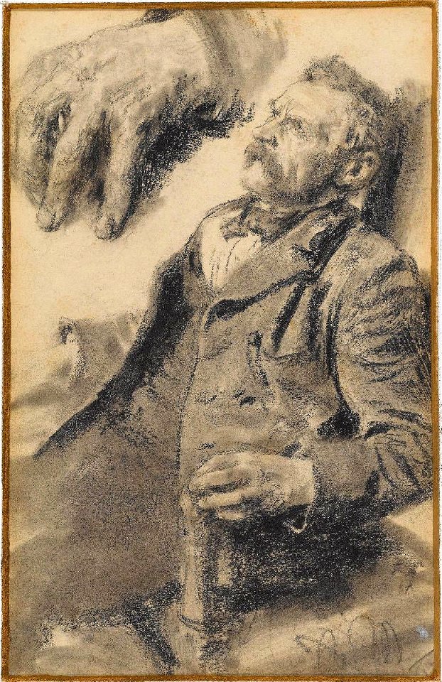 Adolph von Menzel Studie eines sitzenden Mannes