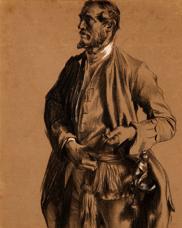 Adolph von Menzel Studie Porträt Hans Karl von Winterfeldt