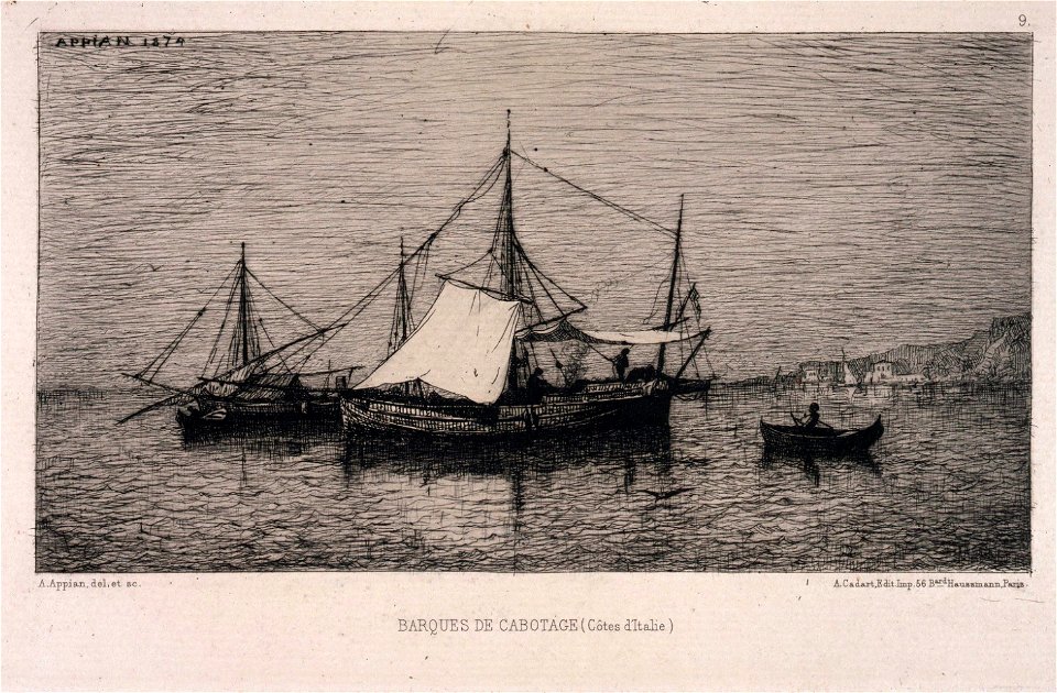 Adolphe Appian - Costas de Italia, 1874
