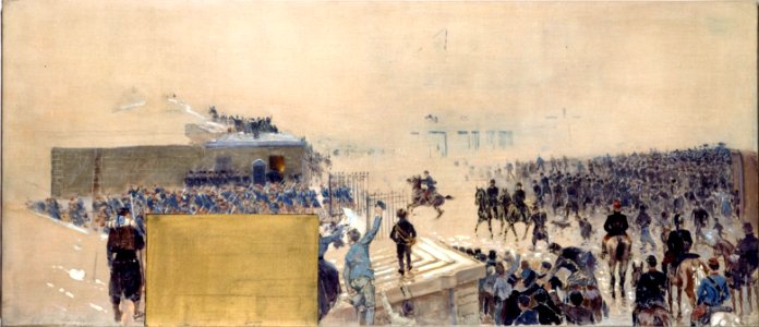 Adolphe Gustave Binet - Esquisse pour le cabinet du préfet à l'Hôtel de Ville de Paris , La sortie - PPP3873 - Musée des Beaux-Arts de la ville de Paris