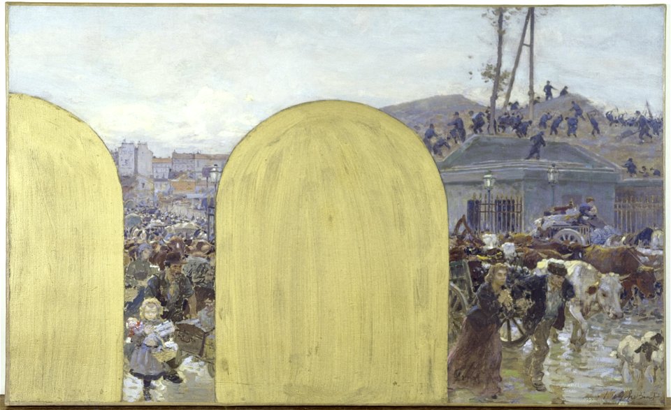 Adolphe Gustave Binet - Esquisse pour le cabinet du préfet de l'Hôtel de Ville de Paris , Rentrée dans Paris des habitants d - PPP3877 - Musée des Beaux-Arts de la ville de Paris