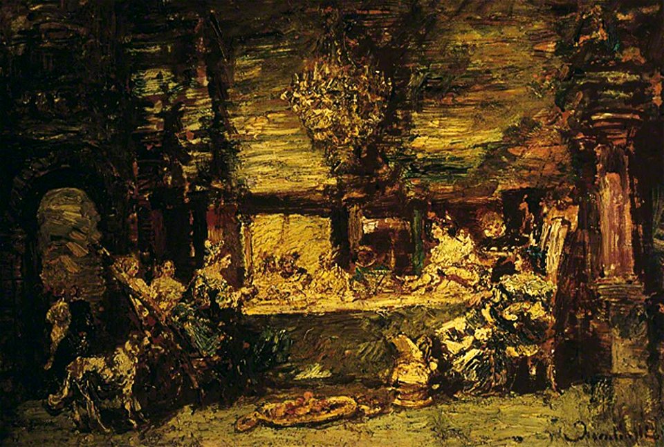 Adolphe Joseph Thomas Monticelli (1824-1886) - The Banquet - 1946.30.1 - Leeds Art Gallery