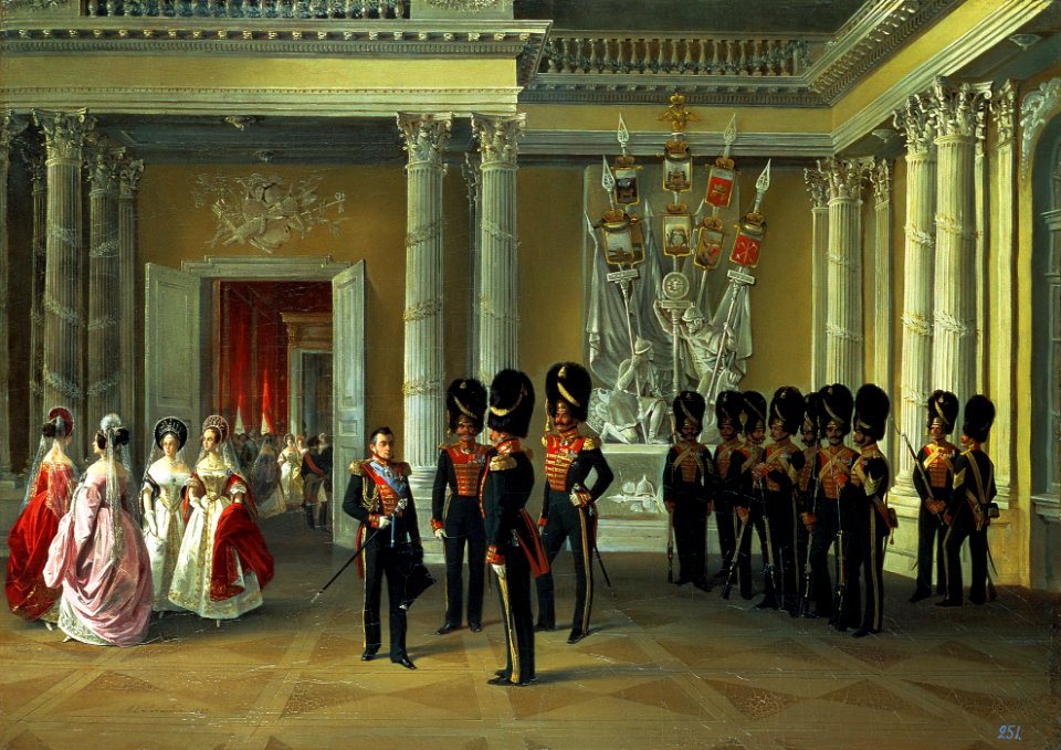 Adolphe Ladurner - Part of Armorial Hall in the Winter Palace (1838)