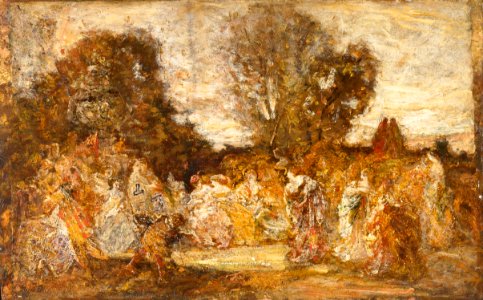 Adolphe Joseph Thomas Monticelli - Ladies in a Garden - Google Art Project