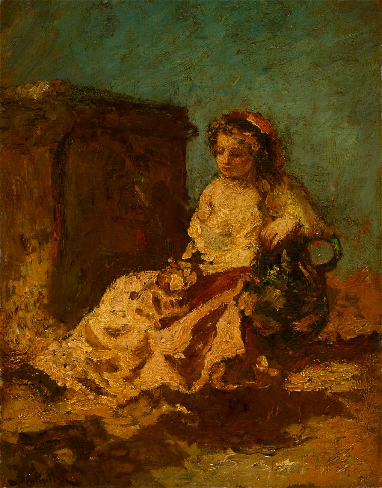 Adolphe Joseph Thomas Monticelli - Meditation (Seated Woman) - 1954.317 - Art Institute of Chicago