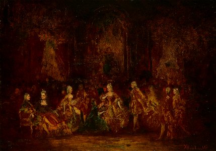 Adolphe Joseph Thomas Monticelli - Persons in Louis XV Costumes - 1987.92.1 - Art Institute of Chicago