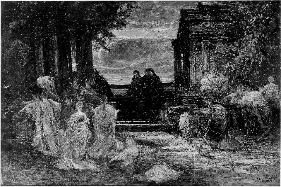 Adolphe Joseph Thomas Monticelli - Women on the Terrace of a Classical Building - 39.657 - Museum of Fine Arts