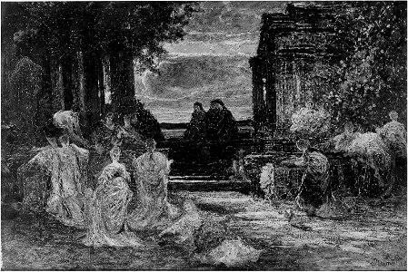 Adolphe Joseph Thomas Monticelli - Women on the Terrace of a Classical Building - 39.657 - Museum of Fine Arts