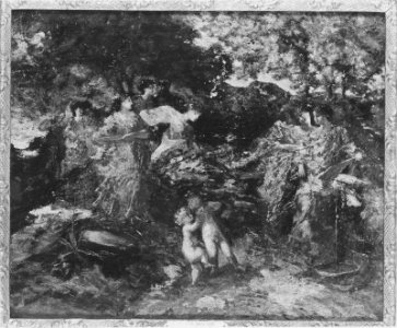 Adolphe Joseph Thomas Monticelli - Women and Cherubs in a Glen - 37.1214 - Museum of Fine Arts