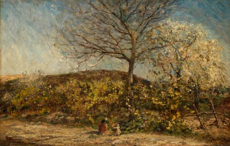 Adolphe Joseph Thomas Monticelli - Landschap met bloeiende boomgaard - SK-A-3096 - Rijksmuseum