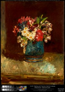 Adolphe-Joseph-Thomas Monticelli - Flowers in a Blue Vase - 1955.911 - Clark Art Institute