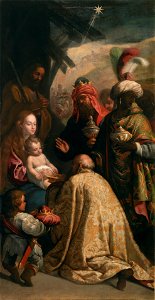 Adoración de los Reyes Magos, de Eugenio Cajés (Museo del Prado)