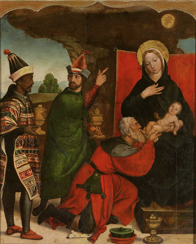 Adoración de los magos Francisco de Comontes, atribución.