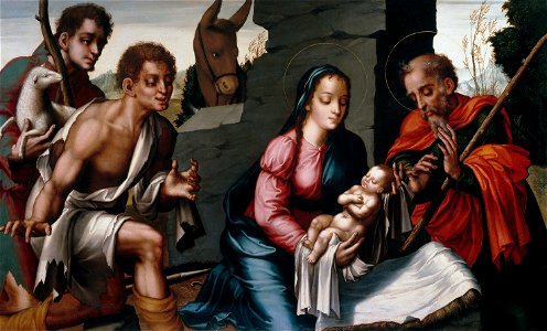 Adoración de los pastores - Luis de Morales