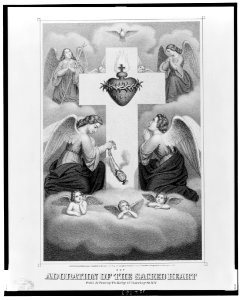 Adoration of the sacred heart - publ. & print. by Th. Kelly, N.Y. LCCN99401403. Free illustration for personal and commercial use.