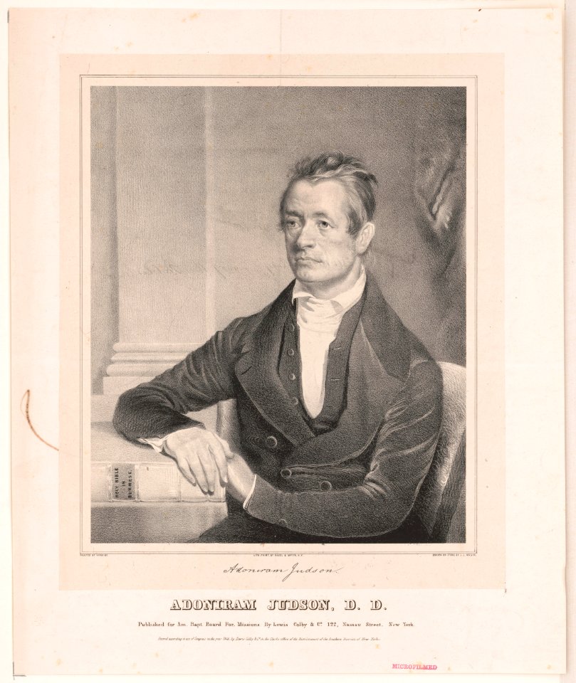 Adoniram Judson, D.D. - Lith. print by Nagel & Mayer, N.Y. ; drawn on stone by J.L. Magee. LCCN2013645310