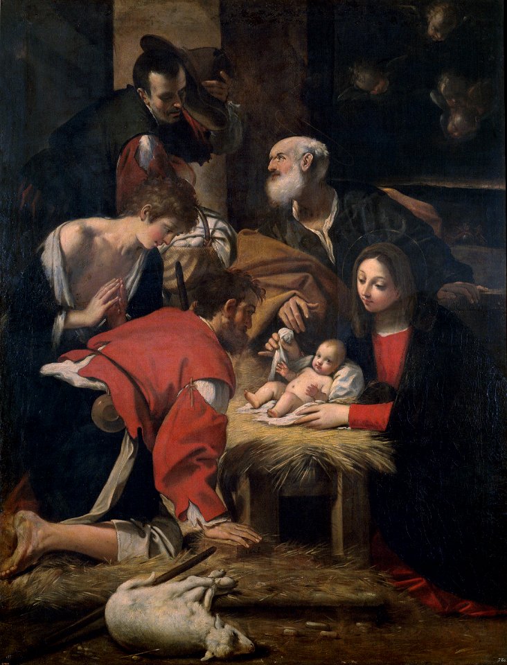 Adoración de los pastores (Cavedone)FXD
