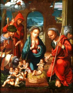 Adoración de los pastores, de Felipe Pablo de San Leocadio (Museo del Prado)