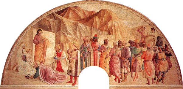 Adoration of the Kings by Angelico (San Marco cell 39) 0