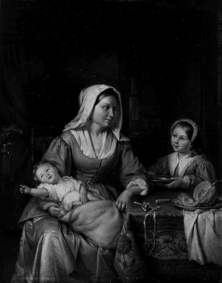 Adriaan de Lelie - Mother and Two Children with Still Life - 1984.18 - Art Institute of Chicago