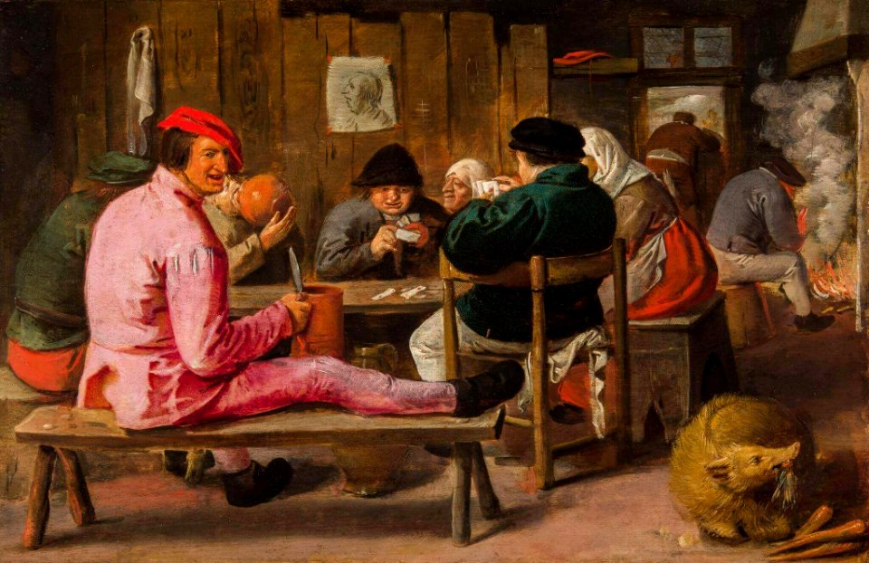Adriaen Brouwer - Merry Peasants in an Inn