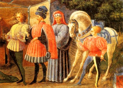 Adorazione dei magi, predella di quarate