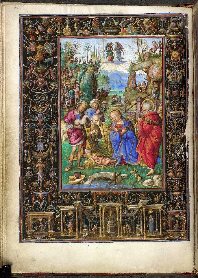 Adoration of the Shepherds - Ghislieri Hours - BL YT29 f15v