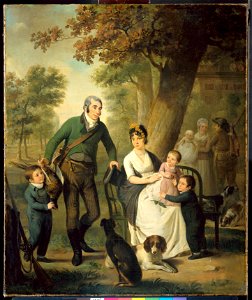 Adriaan de Lelie - Jhr. Gijsbert Carel Rutger Reinier van Brienen van Ramerus (1771-1821) met zijn vrouw en vier van hun kinderen - BR1380 - Rijksmuseum Twenthe