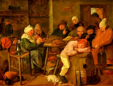 Adriaen Brouwer (ca.1605-voor1feb1638) Het slachtfeest MOU Oudenaarde 13-12-2018